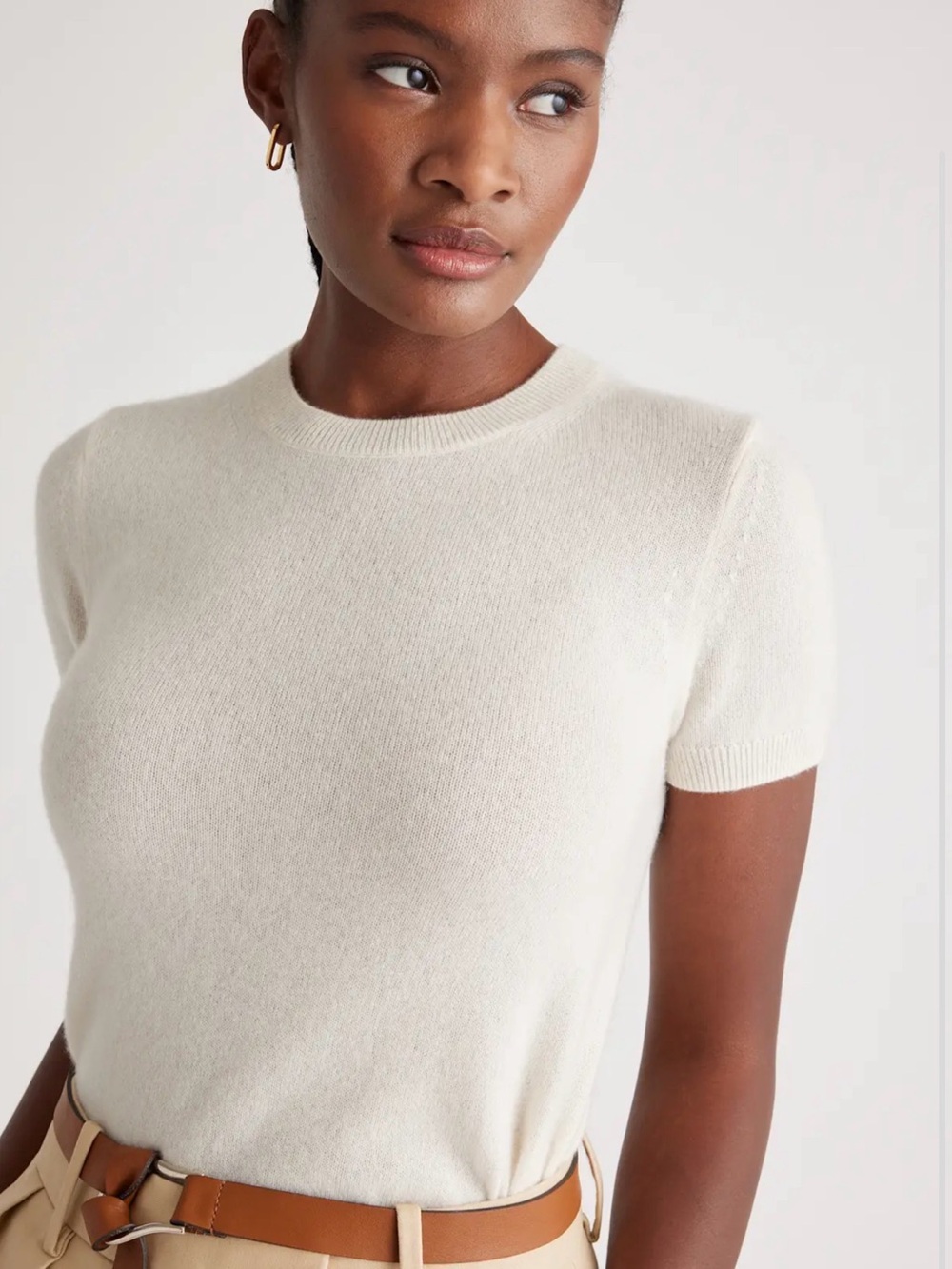 Quince Mongolian Cashmere Tee Size Medium